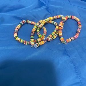 Hand made clay bracelets